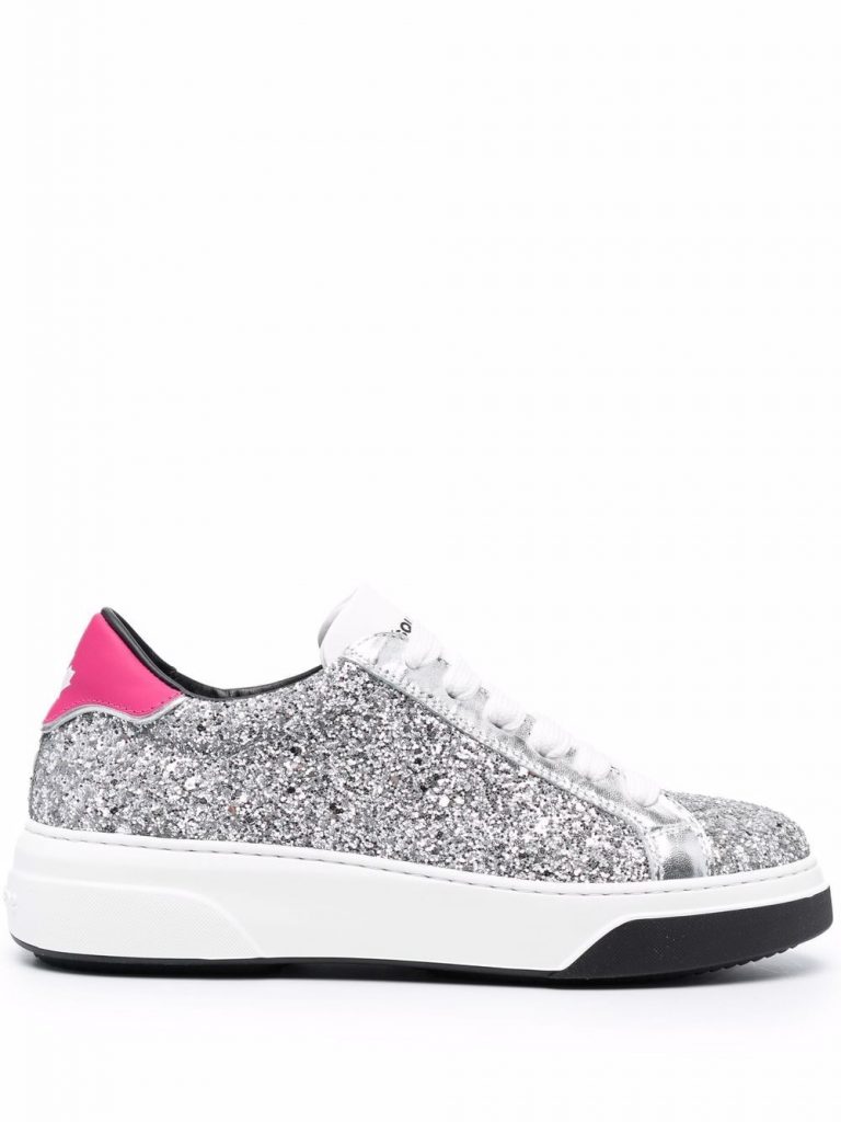 Dsquared2 glittered low-top sneakers