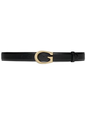 Gucci G-buckle thin leather belt