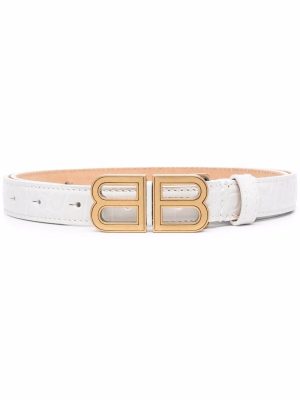 Balenciaga BB-buckle leather belt