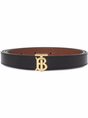 Burberry Monogram-buckle reversible leather belt