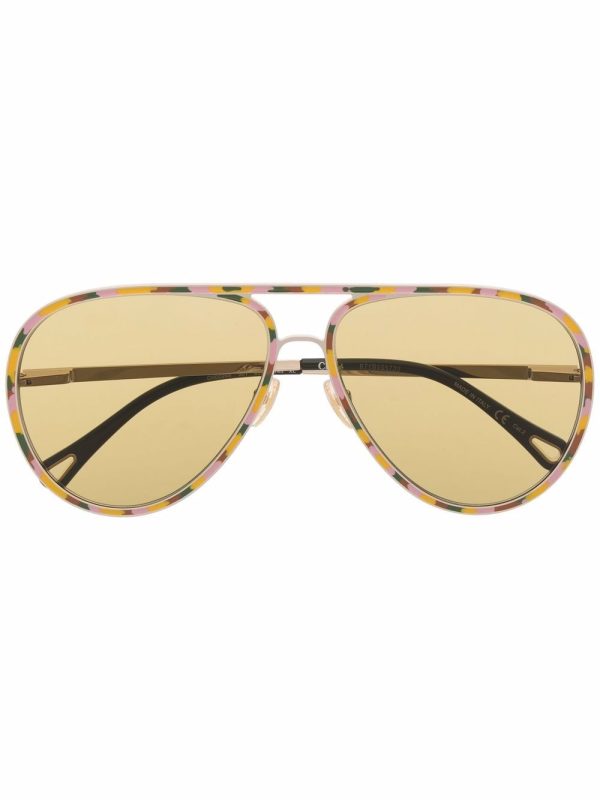 Chloé Eyewear camouflage-print aviator sunglasses