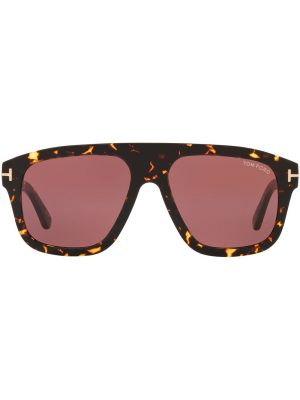 TOM FORD Eyewear tortoiseshell-effect oversize-frame sunglasses