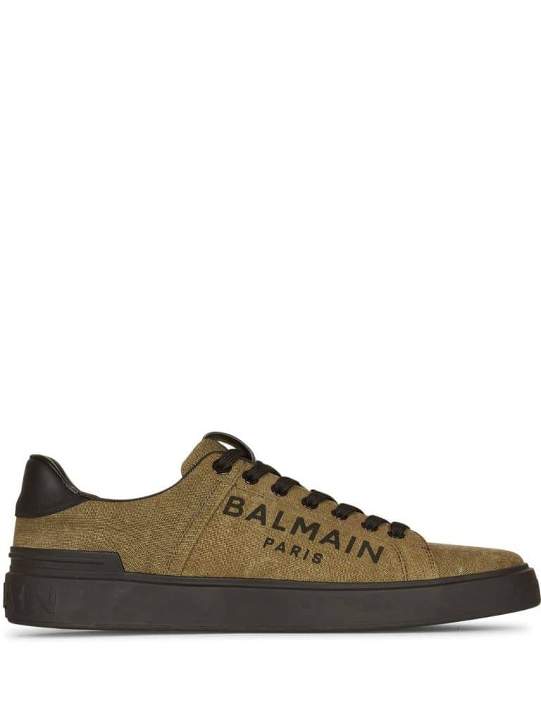 Balmain logo-print B-Court sneakers