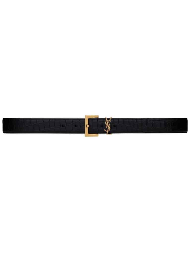 Saint Laurent embossed buckle-fastening 30mm belt