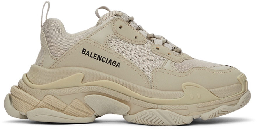 Balenciaga Beige Triple S Sneakers