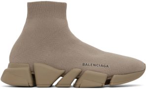 Balenciaga Taupe Speed 2.0 Sneakers