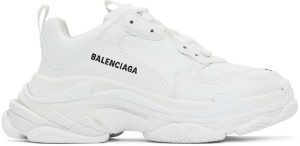 Balenciaga White Triple S Low-Top Sneakers