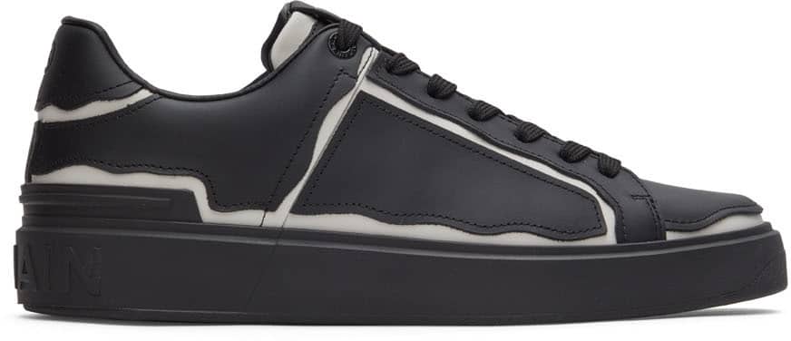 Balmain Black & White B-Court Sneakers