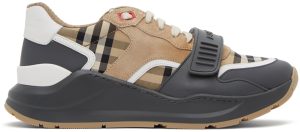 Burberry Beige Check Ramsay Sneakers