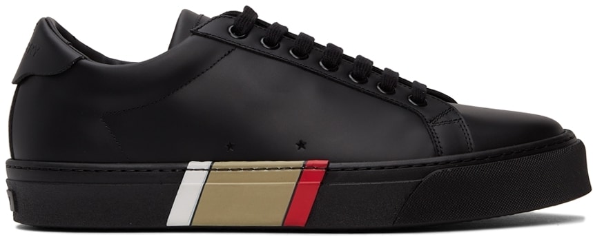 Burberry Black Bio-Based Stripe Sole Sneakers