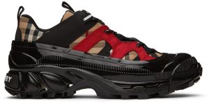 Burberry Black & Red Arthur Sneakers