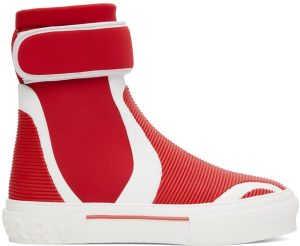 Burberry Red Sub High-Top Sneakers