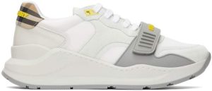 Burberry White & Yellow Ramsey Sneakers