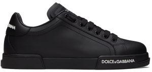 Dolce & Gabbana Black Portofino Low-Top Sneakers