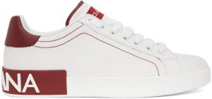 Dolce & Gabbana White & Red Portofino Sneakers