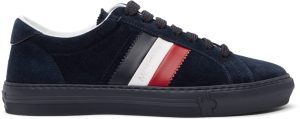 Moncler Navy Suede New Monaco Sneakers