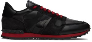 Valentino Garavani Black Rockrunner Sneakers