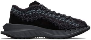 Valentino Garavani Black & Gray Crotchet Sneakers