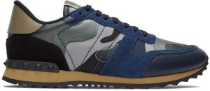 Valentino Garavani Blue & Gray Rockrunner Sneakers