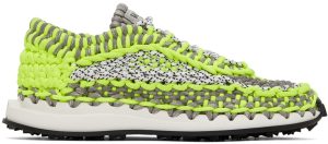 Valentino Garavani Green & Grey Crochet Sneakers