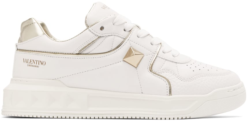 Valentino Garavani White One Stud Low-Top Sneakers