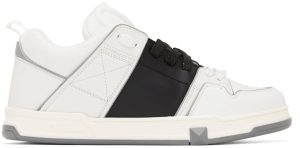 Valentino Garavani White & Black Open Skate Sneakers