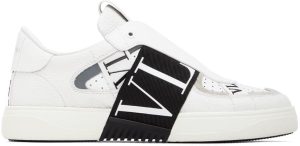 Valentino Garavani White & Black VL7N Low-Top Sneakers