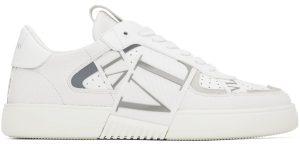 Valentino Garavani White & Gray VL7N Low-Top Sneakers