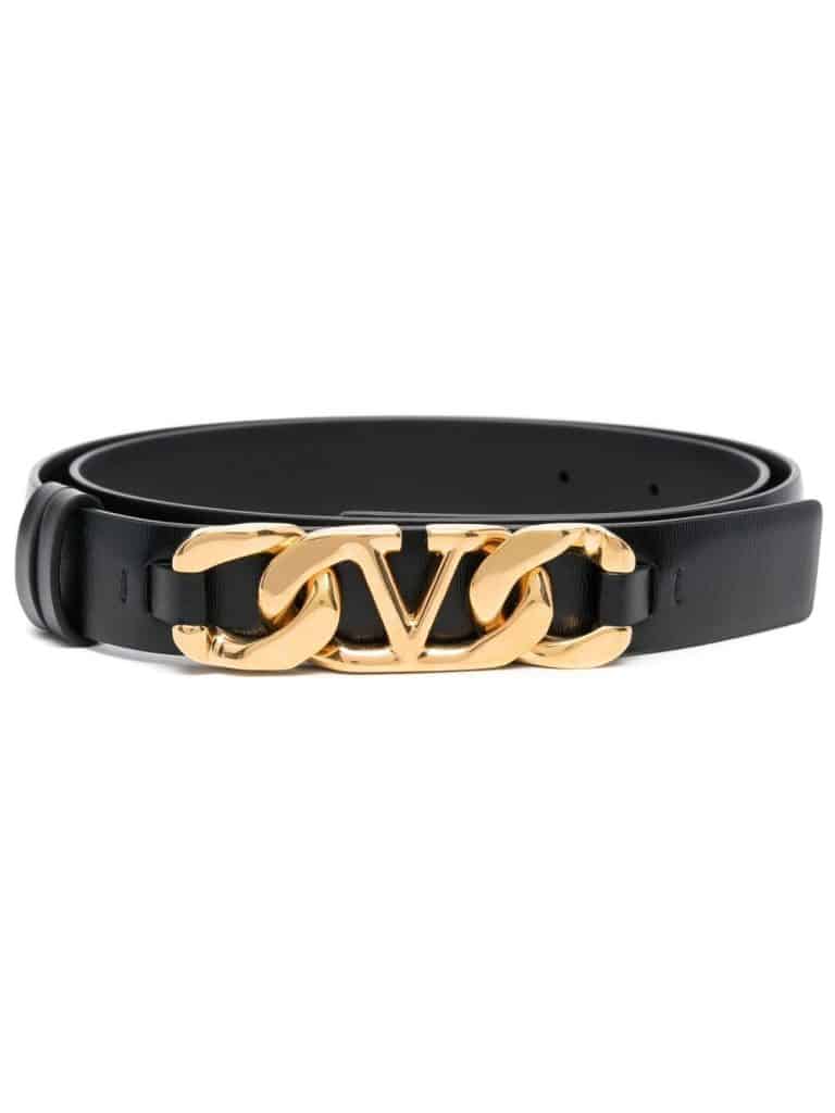 Valentino Garavani chain V-logo buckled belt