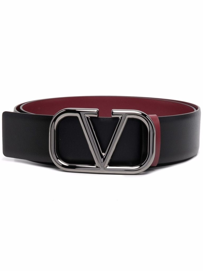 Valentino Garavani logo-plaque buckle-fastening belt