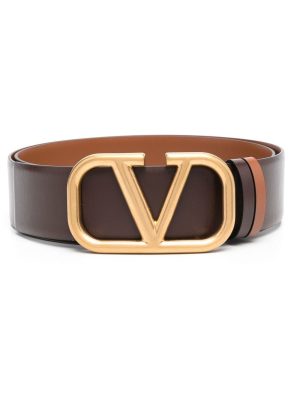 Valentino Garavani two-tone VLogo-buckle belt