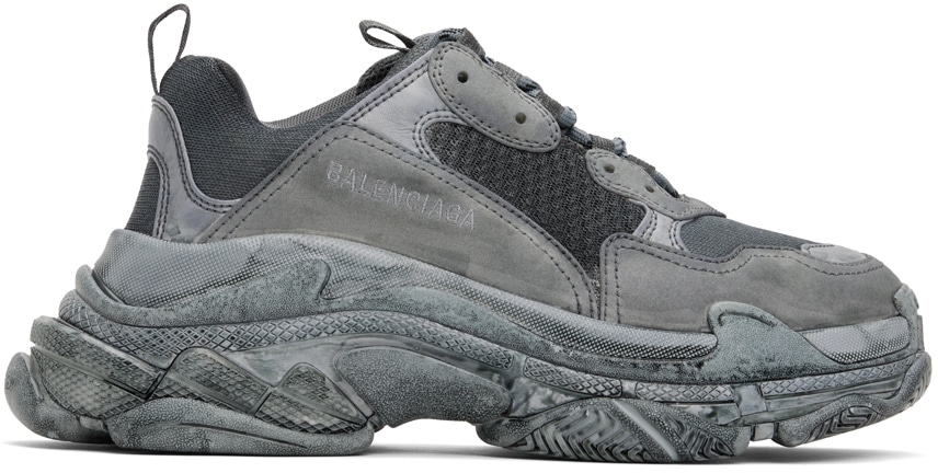 Balenciaga Gray Triple S Sneakers