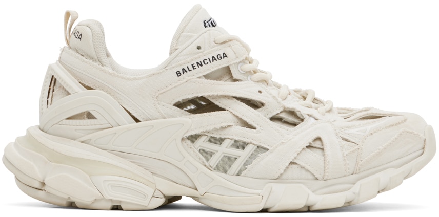 Balenciaga Off-White Track 2.0 Open Sneakers
