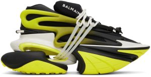 Balmain Black & Green Unicorn Sneakers