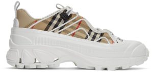 Burberry White Check Arthur Sneakers