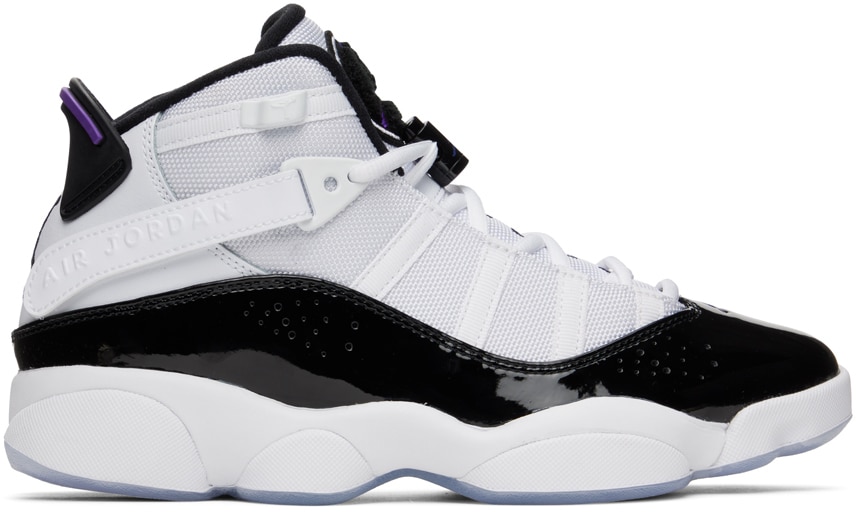 Nike Jordan White & Black Jordan 6 Rings Sneakers