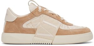 Valentino Garavani Off-White & Tan VL7N Sneakers