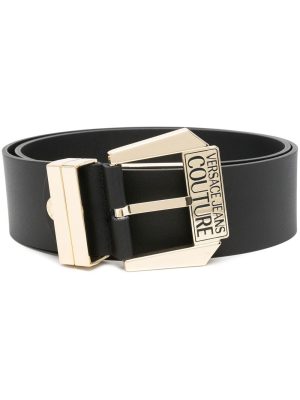 Versace Jeans Couture engraved-logo leather belt