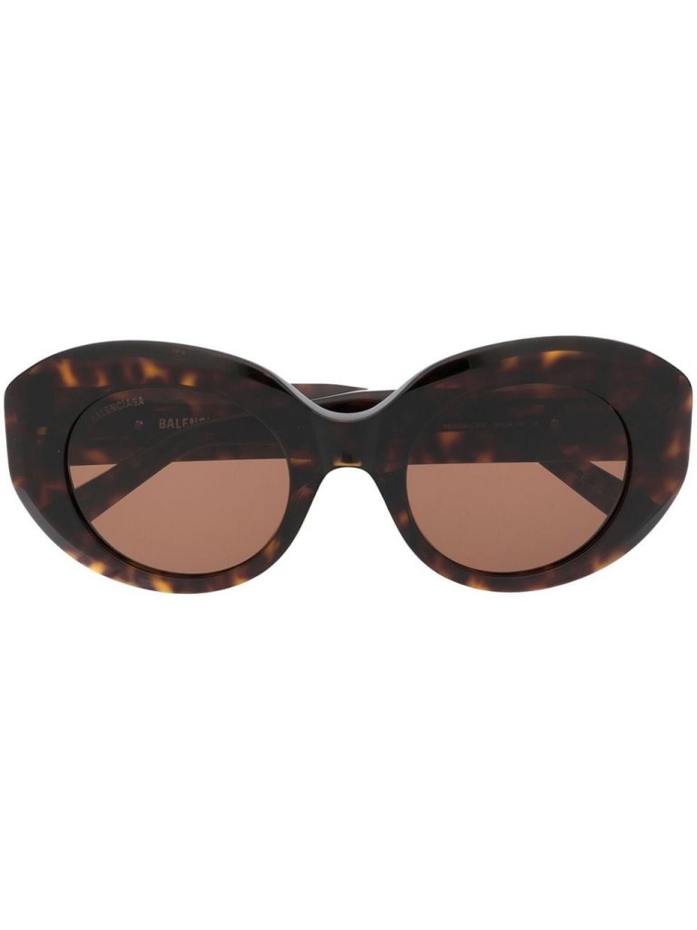 Balenciaga Eyewear logo-plaque round-frame sunglasses