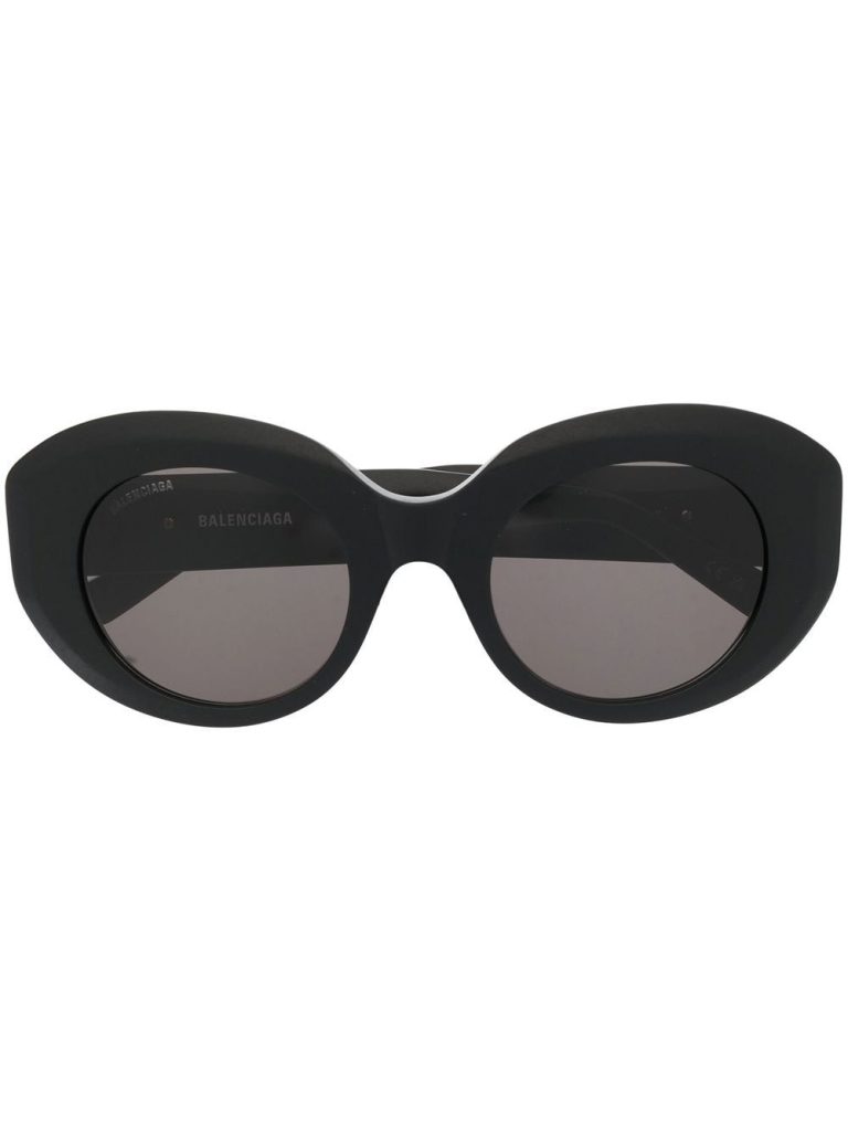 Balenciaga Eyewear logo-plaque round-frame sunglasses