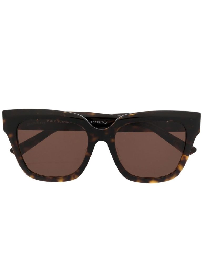 Balenciaga Eyewear logo-plaque square frame sunglasses