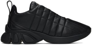 Burberry Black Quilted Leather Classic Sneakers