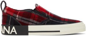 Dolce & Gabbana Red Check Custom 2.Zero Sneakers