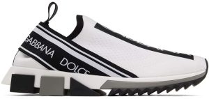 Dolce & Gabbana White Mesh Low-Top Sneakers