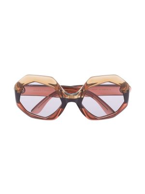 Gucci Eyewear logo-plaque geometric-frame sunglasses