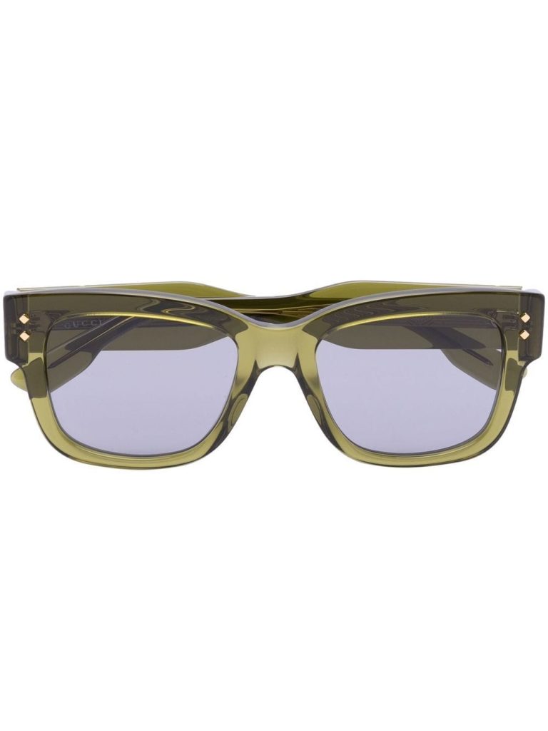 Gucci Eyewear square transparent-frame sunglasses