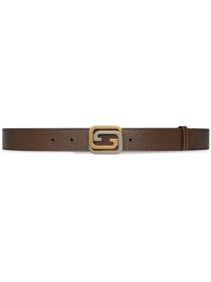 Gucci G-buckle leather belt