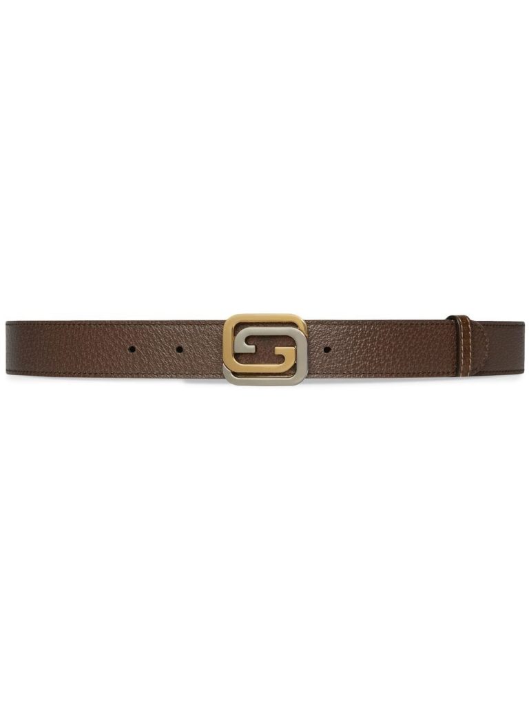 Gucci G-buckle leather belt