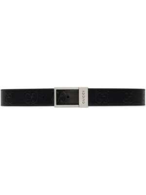 Gucci GG-embossed leather belt