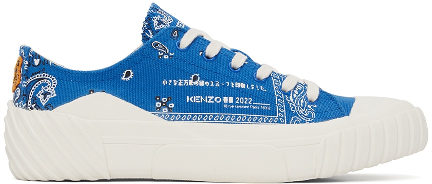 Kenzo Blue Tiger Crest Sneakers
